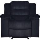 The appearance of Willow Glider Recliner In Black designed by New Classic in the modern / contemporary interior design. This black piece of furniture was selected by 1StopBedrooms from Willow Collection to add a touch of cosiness and style into your home. Sku: U1816-13-BLK. Material: Fabric.