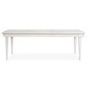 The appearance of Willowbrook Extendable Rectangular Dining Table In Egg Shell White designed by Magnussen in the transitional interior design. This egg shell white piece of furniture was selected by 1StopBedrooms from Willowbrook Collection to add a touch of cosiness and style into your home. Sku: D5324-20. Table Top Shape: Rectangular. Size: 68" x 40". Material: Birch Veneer.