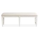 The appearance of Willowbrook Upholstered Bench In Egg Shell White designed by Magnussen in the transitional interior design. This egg shell white piece of furniture was selected by 1StopBedrooms from Willowbrook Collection to add a touch of cosiness and style into your home. Sku: D5324-68. Material: Birch Veneer.