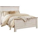 The appearance of Willowton Whitewash Queen Panel Bed designed by Signature Design by Ashley in the transitional interior design. This white wash piece of furniture was selected by 1StopBedrooms from Willowton Collection to add a touch of cosiness and style into your home. Sku: B267-54;B267-57;B267-98. Bed Type: Panel Bed. Material: Wood. Bed Size: Queen.