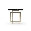 Wish You Were Here Dark Square Side Table In Black