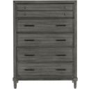 The appearance of Wittenberry Chest In Gray designed by Homelegance in the transitional interior design. This gray piece of furniture was selected by 1StopBedrooms from Wittenberry Collection to add a touch of cosiness and style into your home. Sku: 1573-9. Material: Wood.