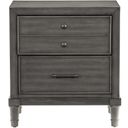 The appearance of Wittenberry Gray Nightstand designed by Homelegance in the transitional interior design. This gray piece of furniture was selected by 1StopBedrooms from Wittenberry Collection to add a touch of cosiness and style into your home. Sku: 1573-4. Material: Wood.
