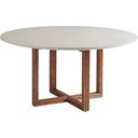 The appearance of Palm Desert Woodard Marble Top Dining Table In Sonoran designed by Tommy Bahama in the modern / contemporary interior design. This sonoran piece of furniture  was selected by 1StopBedrooms from Palm Desert Collection to add a touch of cosiness and style into your home. Sku: 575-875C. Table Top Shape: Round. Material: Marble. Size: 60".