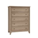 The appearance of Woodbridge 5 Drawer Chest In Shadow Grey designed by Vaughan Bassett in the transitional interior design. This shadow grey piece of furniture was selected by 1StopBedrooms from Woodbridge Collection to add a touch of cosiness and style into your home. Sku: 821-115. Material: Maple.