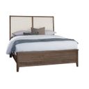 Woodbridge Queen Upholstered Bed In Dark Cashmere and White