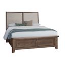 Woodbridge Queen Upholstered Bed With Storage In Dark Cashmere and Grey