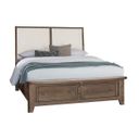 Woodbridge Queen Upholstered Bed With Storage In Dark Cashmere and White