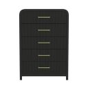 Woodridge 5-Drawer Chest In Black and Grain