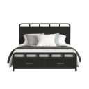 Woodridge King Storage Bed In Black and Grain