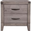 The appearance of Woodrow Black Nightstand designed by Homelegance in the transitional interior design. This gray piece of furniture was selected by 1StopBedrooms from Woodrow Collection to add a touch of cosiness and style into your home. Sku: 2042-4. Material: Wood.