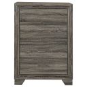The appearance of Wright 4-Drawer Chest of Drawers In Brown Oak designed by Coaster in the transitional interior design. This brown oak piece of furniture was selected by 1StopBedrooms from Wright Collection to add a touch of cosiness and style into your home. Sku: 223345. Material: MDF.