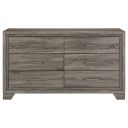 The appearance of Wright 6-Drawer Dresser Cabinet In Brown Oak designed by Coaster in the transitional interior design. This brown oak piece of furniture was selected by 1StopBedrooms from Wright Collection to add a touch of cosiness and style into your home. Sku: 223343. Material: MDF.