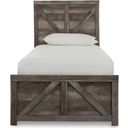 The appearance of Wynnlow Gray Twin Panel Bed designed by Signature Design by Ashley in the transitional interior design. This gray piece of furniture was selected by 1StopBedrooms from Wynnlow Collection to add a touch of cosiness and style into your home. Sku: B440-53;B440-83. Bed Type: Panel Bed. Material: Wood. Bed Size: Twin.