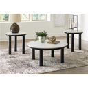 The appearance of Xandrum Table Set of 3 In Black and White designed by Signature Design by Ashley in the transitional interior design. This black/white piece of furniture was selected by 1StopBedrooms from Xandrum Collection to add a touch of cosiness and style into your home. Sku: T159-13. Material: Marble.