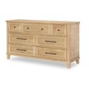 XXX's and OOO's 7 Drawer Dresser In Amber