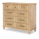 XXX's and OOO's 9 Drawer Bureau In Amber