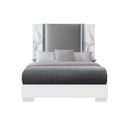 Ylime Marble Queen Bed with LED In White