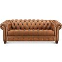 The appearance of York Leather Sofa In Saddle Brown designed by Hydeline in the modern / contemporary interior design. This saddle brown piece of furniture was selected by 1StopBedrooms from York Collection to add a touch of cosiness and style into your home. Sku: 67239-30V01-LS2825. Material: Leather.
