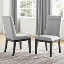 The appearance of Yves Grey Dining Side Chair Set Of 2 designed by Steve Silver in the transitional interior design. This charcoal piece of furniture  was selected by 1StopBedrooms from Yves Collection to add a touch of cosiness and style into your home. Sku: YS500SG. Material: Wood.