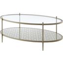 The appearance of Zaba Oval Coffee Table In Champagne designed by ACME in the modern / contemporary interior design. This champagne piece of furniture  was selected by 1StopBedrooms from Zaba Collection to add a touch of cosiness and style into your home. Sku: LV02755. Material: Metal.