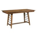 The appearance of Abode Zane Counter Height Trestle Table In Warm Brunette designed by Kincaid in the modern / contemporary interior design. This warm brunette piece of furniture was selected by 1StopBedrooms from Abode Collection to add a touch of cosiness and style into your home. Sku: 269-706. Table Top Shape: Rectangular. Size: 36" x 72". Material: Solid Wood.