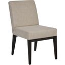 The appearance of Zanzibar Latham Upholstered Side Chair In Beige designed by Lexington in the modern / contemporary interior design. This beige piece of furniture was selected by 1StopBedrooms from Zanzibar Collection to add a touch of cosiness and style into your home. Sku: 417-882-01. Material: Wood.