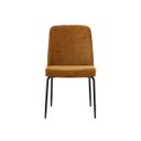 Zeke Dining Chair Set of 2 In Black and Bergen Marmalade