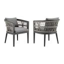 The appearance of Zella Outdoor Patio Dining Chair Set of 2 In Earl Gray designed by Armen Living in the modern / contemporary interior design. This earl gray piece of furniture was selected by 1StopBedrooms from Zella Collection to add a touch of cosiness and style into your home. Sku: LCZESIGRY. Material: Acrylic.