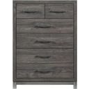 The appearance of Zephyr Chest In Gray designed by Homelegance in the modern / contemporary interior design. This gray piece of furniture was selected by 1StopBedrooms from Zephyr Collection to add a touch of cosiness and style into your home. Sku: 1577DG-9. Material: Wood.