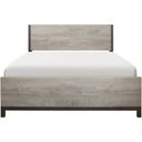 The appearance of Zephyr Light Gray And Black Queen Panel Bed designed by Homelegance in the transitional interior design. This light gray piece of furniture was selected by 1StopBedrooms from Zephyr Collection to add a touch of cosiness and style into your home. Sku: 1577-1;1577-3. Bed Type: Panel Bed. Material: Wood. Bed Size: Queen.