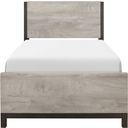Zephyr Light Gray And Black Twin Panel Bed