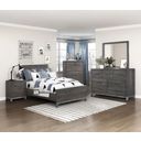 The appearance of Zephyr Twin Panel Bed In Gray designed by Homelegance in the modern / contemporary interior design. This gray piece of furniture was selected by 1StopBedrooms from Zephyr Collection to add a touch of cosiness and style into your home. Sku: 1577DGT-1;1577DGT-3. Bed Type: Panel Bed. Bed Size: Twin. Material: Melamine.