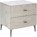 Zest 2-Drawer Solid Wood Nightstand In Bleached Oak