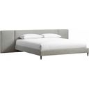 Zest King Upholstered Bed With Wings In Dark Grey