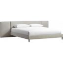 Zest King Upholstered Bed With Wings In Light Grey