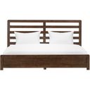 Zest Queen Solid Wood Platform Bed In Dark Oak