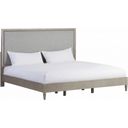 The appearance of Zest Queen Upholstered Bed With Nailhead Trim In Greige designed by Caracole in the modern / contemporary interior design. This greige piece of furniture was selected by 1StopBedrooms from Zest Collection to add a touch of cosiness and style into your home. Sku: MI03-5027-015. Bed Size: Queen. Material: Rubberwood. Bed Type: Upholstered Bed.