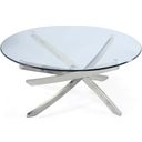 The appearance of Zila Round Cocktail Table In Brushed Nickel designed by Magnussen in the modern / contemporary interior design. This brushed nickel piece of furniture  was selected by 1StopBedrooms from Zila Collection to add a touch of cosiness and style into your home. Sku: T2050-45T;T2050-45B. Material: Metal.