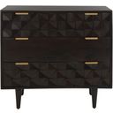 The appearance of Zinnia Walnut 3 Drawer Chest designed by Safavieh in the modern / contemporary interior design. This walnut piece of furniture was selected by 1StopBedrooms from Carter Collection to add a touch of cosiness and style into your home. Sku: CHS9000A. Material: Wood.