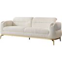 The appearance of Zoe sofa In Cream designed by Galaxy Home Furnishings in the modern / contemporary interior design. This cream piece of furniture was selected by 1StopBedrooms from Zoe Collection to add a touch of cosiness and style into your home. Sku: 601955557023. Material: Polyester.