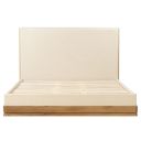 Zoey Queen Bed In Beige and Oak