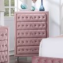 The appearance of Zohar Chest In Pink designed by Furniture of America in the glam interior design. This pink piece of furniture was selected by 1StopBedrooms from Zohar Collection to add a touch of cosiness and style into your home. Sku: CM7130PK-C. Material: Wood.