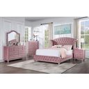 The appearance of Zohar Queen Bed In Pink designed by Furniture of America in the glam interior design. This pink piece of furniture was selected by 1StopBedrooms from Zohar Collection to add a touch of cosiness and style into your home. Sku: CM7130PK-Q-1;CM7130PK-Q-2;CM7130PK-Q-3. Bed Type: Platform Bed. Material: Wood. Bed Size: Queen.