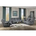 The appearance of Zubaida Gray Glider Recliner designed by ACME in the modern / contemporary interior design. This gray piece of furniture was selected by 1StopBedrooms from Zubaida Collection to add a touch of cosiness and style into your home. Sku: 55027. Material: Upholstered.