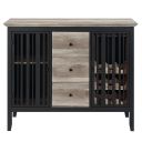 The appearance of Zudora Server In Black designed by ACME in the industrial interior design. This black piece of furniture  was selected by 1StopBedrooms from Zudora Collection to add a touch of cosiness and style into your home. Sku: DN01759. Material: Wood.