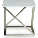 The appearance of Zurich Square End Table designed by Steve Silver in the transitional interior design. This white piece of furniture  was selected by 1StopBedrooms from Zurich Collection to add a touch of cosiness and style into your home. Sku: ZU100E. Material: MDF.