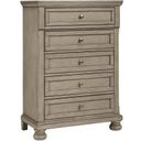 Lettner Light Gray Sleigh Bedroom Set by Ashley Furniture | 1StopBedrooms