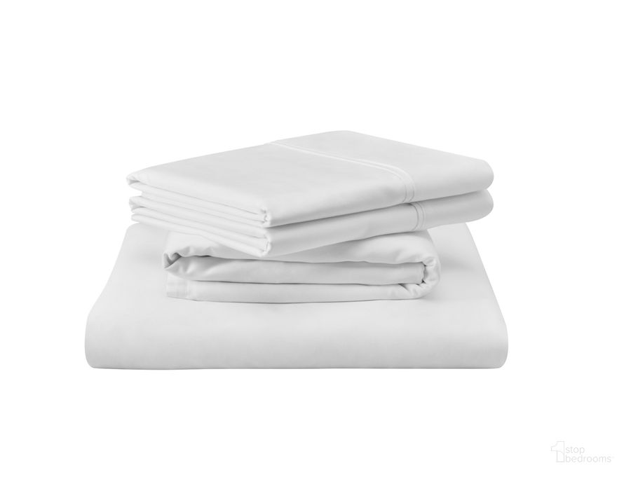 The appearance of 400 Thread Count Egyptian California King Sheet Set In White designed by Tempur-Pedic in the modern / contemporary interior design. This white piece of furniture  was selected by 1StopBedrooms from Luxe Egyptian Collection to add a touch of cosiness and style into your home. Sku: 40101162. Material: Cotton. Size: California King. Product Type: Bed Sheet. Image1