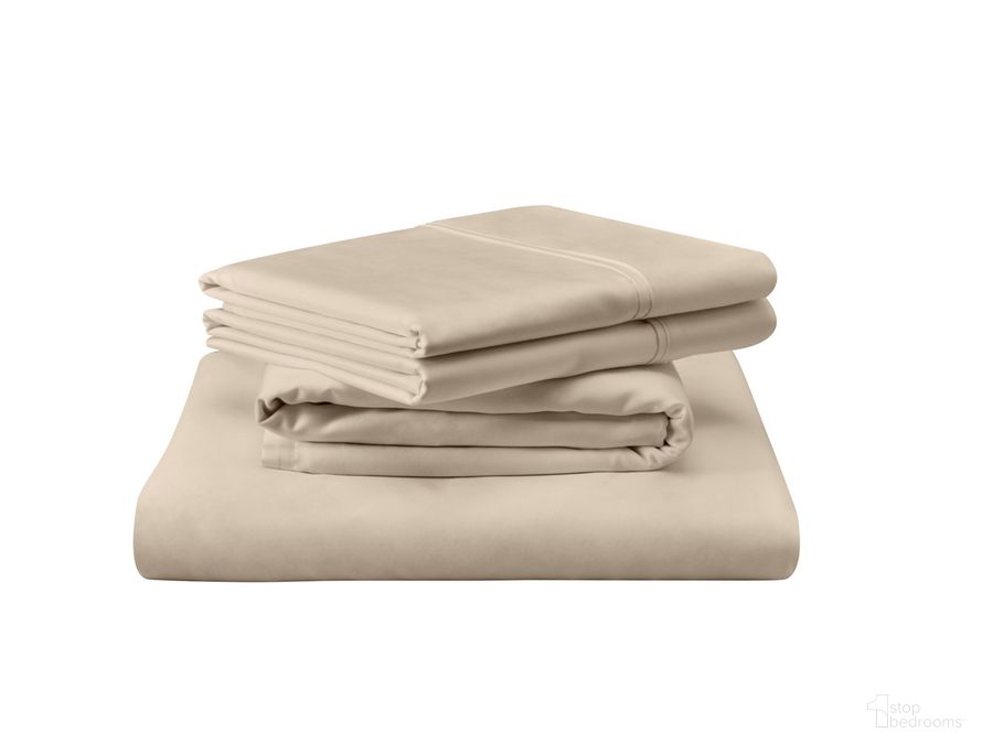 The appearance of 400 Thread Count Egyptian King Cotton Sheet Set In Sandstone designed by Tempur-Pedic in the modern / contemporary interior design. This sandstone piece of furniture  was selected by 1StopBedrooms from Luxe Egyptian Collection to add a touch of cosiness and style into your home. Sku: 40101261. Material: Cotton. Size: King. Product Type: Bed Sheet. Image1